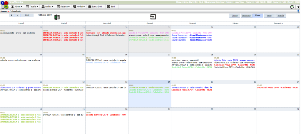 Calendario RSSP