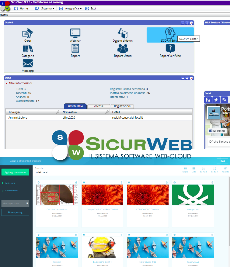 Editor Scorm sicurweb Crea corsi in piena autonomia